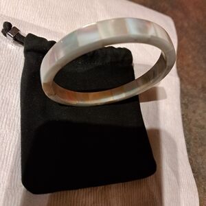 Elegant Mother of Pearl Bangle Bracelet
